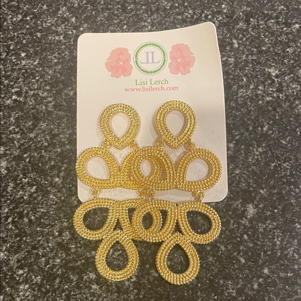 Lisi Lerch Gold Statement Earrings